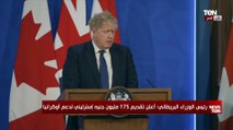 مؤتمر صحفي لرئيس الوزراء البريطاني ونظيريه الكندي والهولندي