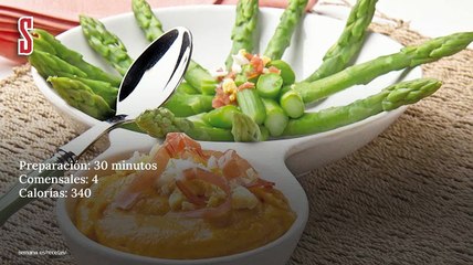 Vídeo Receta: Espárragos al salmorejo