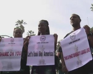 Protesters call out Oscars on lack of diversity