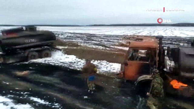 Ukrayna, Rus ordusuna yakıt ikmali yapan konvoyu imha etti