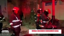 Un impresionante incendio consumió casi en su totalidad una vivienda de la colonia El Vergel