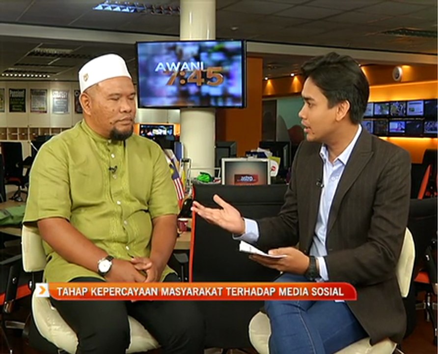 Tahap kepercayaan masyarakat terhadap media sosial