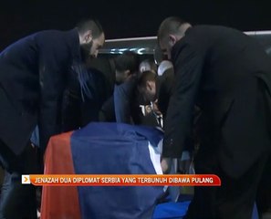 Jenazah dua diplomat Serbia yang terbunuh dibawa pulang