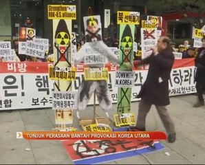Tunjuk perasaan bantah provokasi Korea Utara