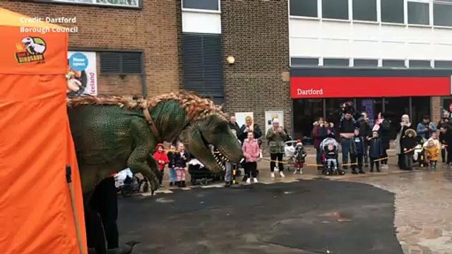 Dartford Borough Council held a dinosaur event in Brewery Square