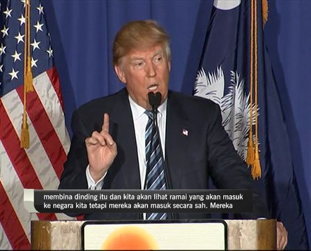 Donald Trump bertegas mahu bina dinding di sempadan Mexico