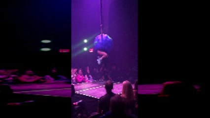 Eco-Rapper Slips From Aerial Move Falling off Stage