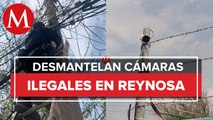 Policía de Tamaulipas retira en Reynosa una red de videovigilancia de la delincuencia