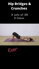 Hip Bridges & Crunches  Exercise  5 of 9