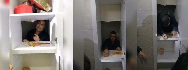 ŞANLIURFA'DA 2 KİŞİYİ GASBEDEN ŞÜPHELİ DOLABIN GİZLİ BÖLÜMÜNDE YAKALANDI