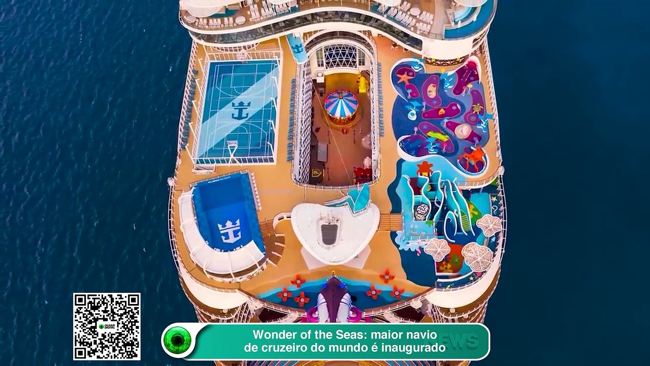 Wonder of the Seas maior navio de cruzeiro do mundo é inaugurado