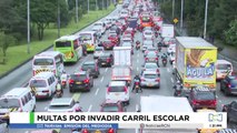 Trancones y sanciones: así fue el operativo de tránsito en Autopista Norte