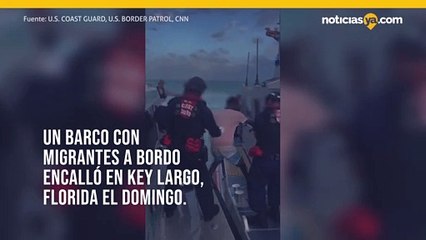 Barco con 300 migrantes encalla en Florida