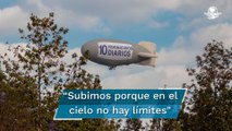 Feministas toman el cielo: Lanzan globo tipo zeppelin con leyenda “Ninguna en el Olvido”