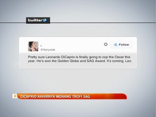 Leonardo Dicaprio akhirnya menang trofi SAG