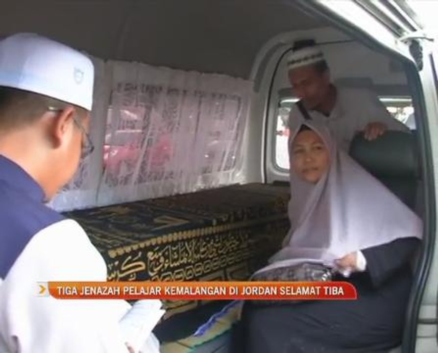 Tiga jenazah pelajar kemalangan di Jordan selamat tiba