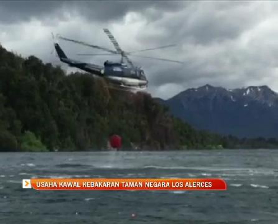 Usaha kawal kebakaran taman negara Los Alerces