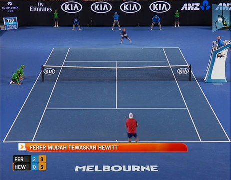 David Ferer mudah tewaskan Lleyton Hewitt