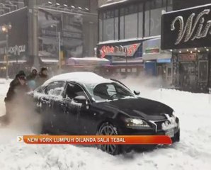 New York lumpuh dilanda salji tebal
