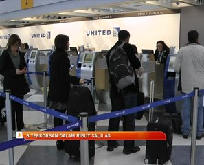 8 terkorban dalam ribut salji Amerika Syarikat