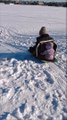 Snow Sled So Fun!