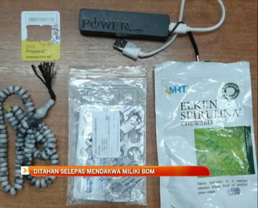 Ditahan selepas mendakwa miliki bom