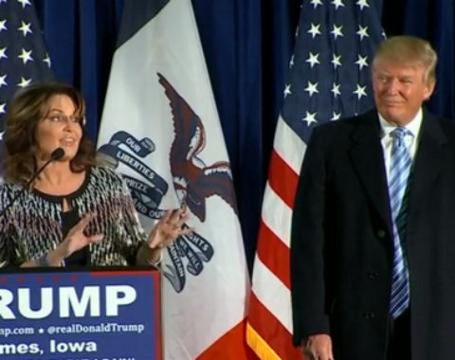 Sarah Palin says "can I get a hallelujah?" as she endorses Trump