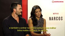 Narcos 1ª Temporada Entrevista Exclusiva Juan Pablo Raba e Stephanie Sigman