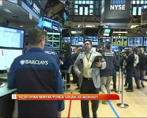 Kejatuhan minyak punca saham AS merosot