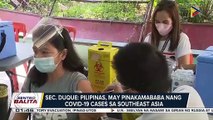 Sec. Duque: Pilipinas, may pinakamababa nang COVID-19 cases sa Southeast Asia; Pinaigting na bakunahan at pagsunod sa health protocols, nakatulong umano sa bansa
