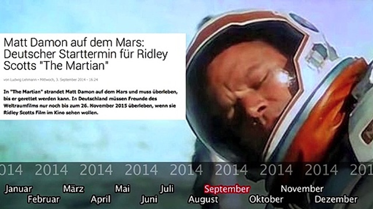 Was bisher geschah... alle wichtigen News zu 'The Martian' auf einen Blick!