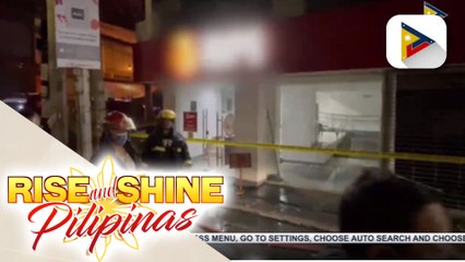 Isang bangko sa Maynila, nasunog