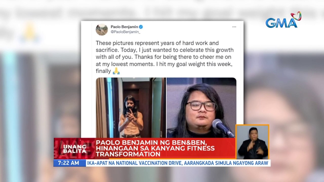 Paolo Benjamin ng Ben&Ben, hinangaan sa kanyang fitness transformation |  UB