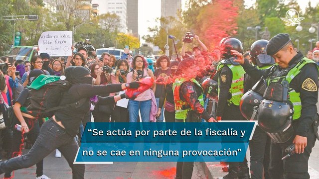 FGJ investiga a grupos violentos que asisten a marchas: Sheinbaum