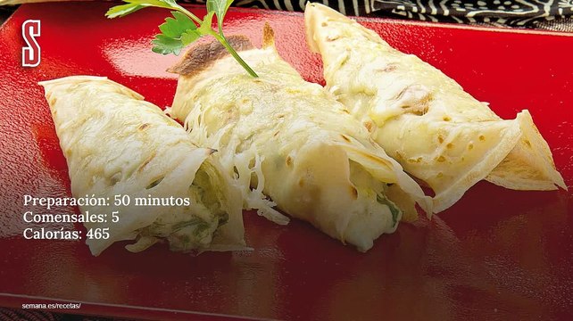 Vídeo Receta: Créps de ajetes, trigueros y gambas
