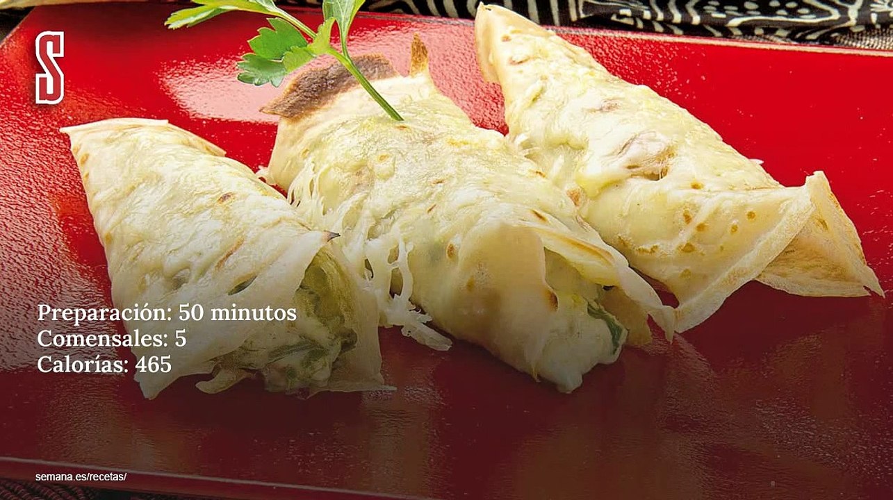 Vídeo Receta: Créps de ajetes, trigueros y gambas