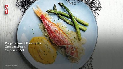 Vídeo Receta: Salmonetes al horno con cremoso de calabaza