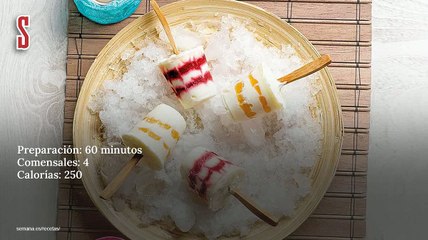 Vídeo Receta: Polos de crema de yogur con mermelada