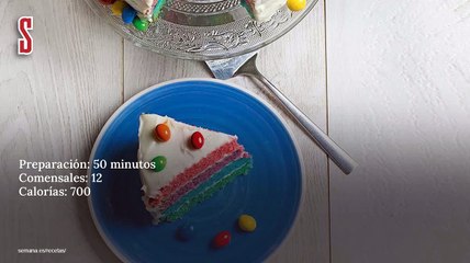 Vídeo Receta: Tarta arco iris