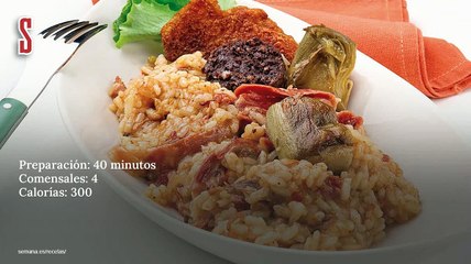 Vídeo Receta: Arroz meloso de pato y canela con crujiente de alcachofa