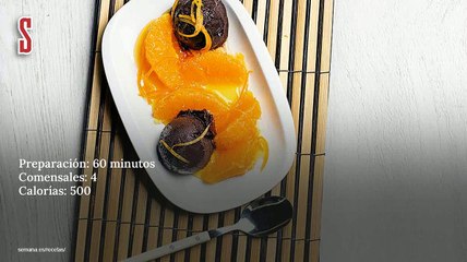 Vídeo Receta: Helado de chocolate negro con salsa de naranja