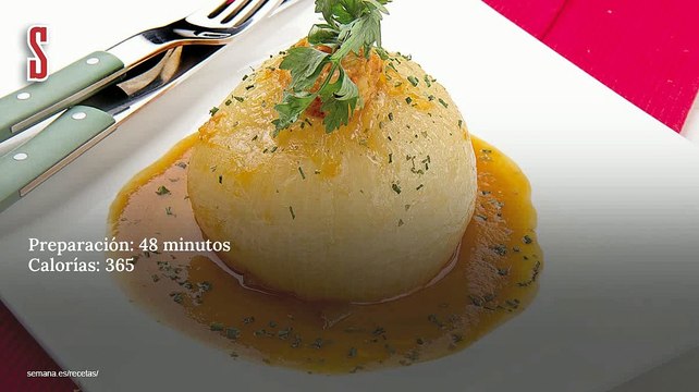 Vídeo Receta: Cebollas rellenas de puerros y gambas