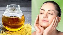 सरसों का तेल चेहरे पर लगाना चाहिए या नही । सरसो का तेल चेहरे पर लगाना सही या गलत  । Boldsky