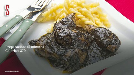 Vídeo Receta: Chipirones en su tinta con tirabuzones de pasta