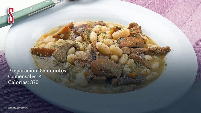 Vídeo Receta: Judías blancas con niscalos