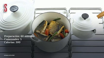 Vídeo Receta: Lubina en cazuela con verduras