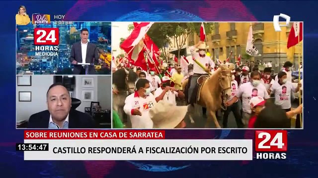 Carlos Caro sobre Pedro Castillo: Las declaraciones ante Fiscalización no pueden ser por escrito