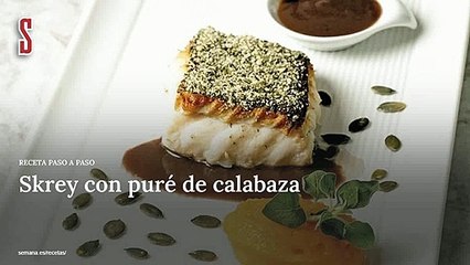 Vídeo Receta: Skrey con puré de calabaza