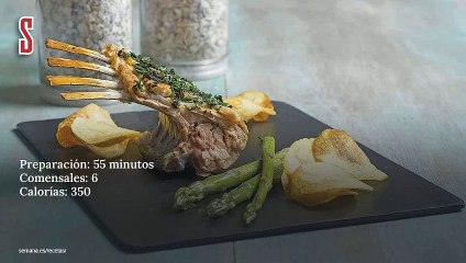 Vídeo Receta: Costillar de cordero con costra de hierbas