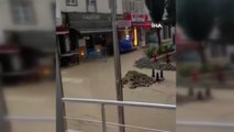 Ünlü tatil merkezi Çeşme'de yağmur ve dolu hayatı felç etti